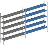 Стеллаж модульный линейный дополнительный POLAIR LOAD.ME INOX 18AL.5IN40.10Е