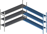 Стеллаж модульный угловой дополнительный POLAIR LOAD.ME INOX 16AL.3IN40.13C