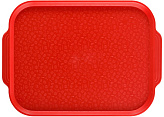 Поднос Luxstahl 450х355 мм с ручками красный