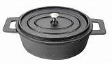 Кастрюля порционная с крышкой овальная 17*11 см, 500 мл, чугун, P.L. Proff Cuisine