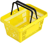 Корзина покупательская SHOLS 20л пластик, желтая