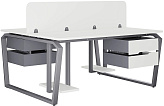 Стол офисный КОБОР TB/2-140/140 graphite/premium