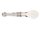 Ложка лопатка для мороженого Spatula стальная 260 мм, прозрачная ручка