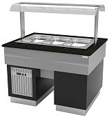 Прилавок охлаждаемый Gastrolux ПО-1610/4GN/SI