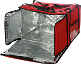 Термосумка Luxstahl 10641 (450х450х500 мм, на 9-10 пицц, фольгированная с вентиляцией, красная)