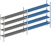 Стеллаж модульный линейный дополнительный POLAIR LOAD.ME INOX 18AL.4IN50.11Е